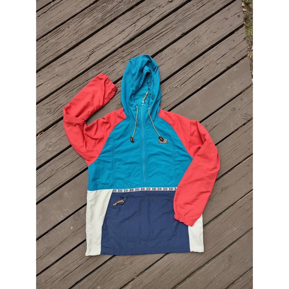 Men's L.L.Bean Mountain Classic Anorak Jacket Poncho Pullover Medium